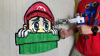 RUG TUFTING ASMR  SUPER MARIO RUG START TO FINISH [upl. by Odrahcir]