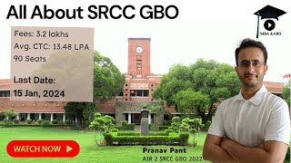 All About SRCC GBO 2024  Syllabus Cutoff Placement  Preparation Guide  Mock Tests [upl. by Ettelrats]