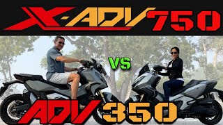 Honda ADV 350 vs XADV 750 Rider Experience Pros amp Cons  English [upl. by Arannahs992]