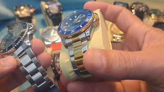 20k SHEIN LUXURY Dive watch review CLONE Homage Good Quality watches Olevs Gold Silver Divers [upl. by Ardnaiek427]