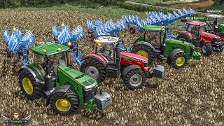 Farming Simulator 17  Labours avec 45 corps  Semaine abonnés [upl. by Ydda]