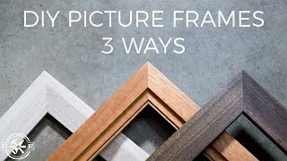 How to Make a Picture Frame 3 Ways  DIY Woodworking [upl. by Barrow]