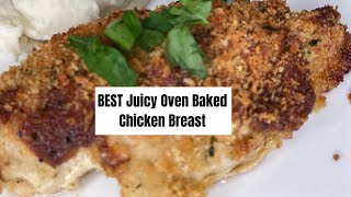 EASY BAKED GARLIC PARMESAN CHICKEN ovenbakedjuicychicken [upl. by Conner486]