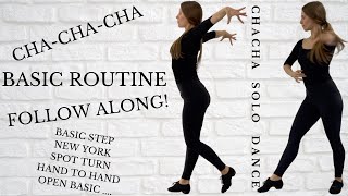 Basic Cha Cha Solo Routine  Practice Beginner Cha Cha Steps  Cha Cha Follow Along [upl. by Hootman]