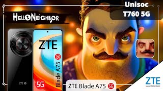 Hello Neighbor Prueba Gaming en el ZTE Blade A75 5G Unisoc T760 Rendimiento [upl. by Refotsirk]