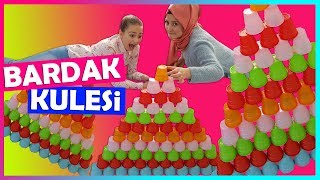 Bardak Kulesi Challenge  Falling Cup Tower Challenge with Fenomen Tv [upl. by Tanya]