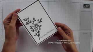 Trauerkarte  quick and easy  Tutorial  Stampin´ Up [upl. by Aniretac704]