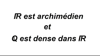 Montrer que Q est dense dans R  démonstration [upl. by Anastasio]