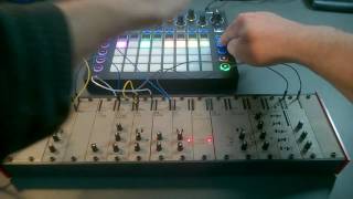 AE modular Demo MIDI Sync with Novation CIRCUIT [upl. by Lindahl]