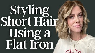 LIVE Short Hair using a Flat Iron [upl. by Carder]