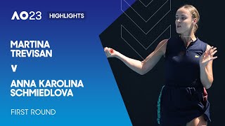 Martina Trevisan v Anna Karolina Schmiedlova Highlights  Australian Open 2023 First Round [upl. by Priscella]