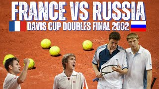 2002 DAVIS CUP FINAL FRANCE VS RUSSIA  MENS DOUBLES TENNIS [upl. by Haras]