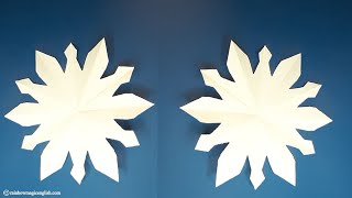 DIY Creare Fiocchi di neve con la carta  DIY Paper Snowflakes [upl. by Gio]