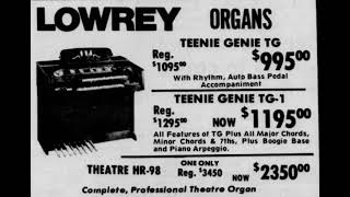 1976 Lowrey Teenie Genie TG1 Sounds Demo [upl. by Naman]