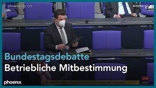 Bundestagsdebatte zur betrieblichen Mitbestimmung am 210521 [upl. by Grazia]