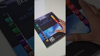 watercolor stationary 🤌🏻👀 brustro watercolor review painting support pleasesubscribe [upl. by Marutani200]