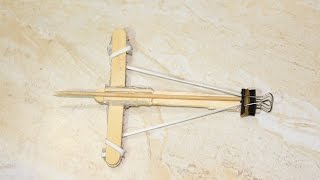 How to Make a Mini powerful Crossbow at Home Fast version [upl. by Wilder]