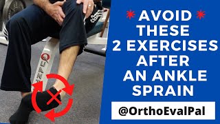 AVOID These 2 Exercises After an Ankle Sprain [upl. by Lyssa]