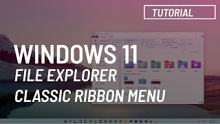 Windows 11 Enable classic ribbon menu in File Explorer [upl. by Aihsekyw]