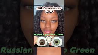 MISLENS Swatches of the most comfortable colored contacts🤎🤍makeup colorcontacts blackgirlmagic [upl. by Rabassa]