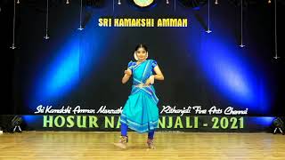 Vaishnavi Natyashala  Hosur Natyanjali 2021  Kum Meera Manoj  Kamakshi song [upl. by Bandeen]