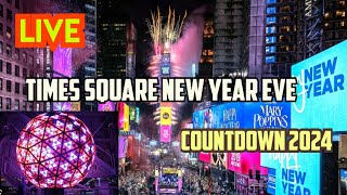 New York Live Times Square New Year Eve Countdown 2024 [upl. by Parke]