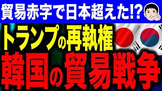 【パートナー❔お前、パートなッ❗って言われただけじゃないw🤣】韓国が米国貿易赤字で日本を初めて超えた！？トランプの再執権で韓国は危機に？ [upl. by Crabb]