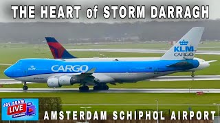 LIVE FINAL StormDarragh at Amsterdam Schiphol Airport  ATC [upl. by Zavras]