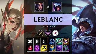 LeBlanc Mid vs Talon Godlike  KR Master Patch 1420 [upl. by Daryn47]