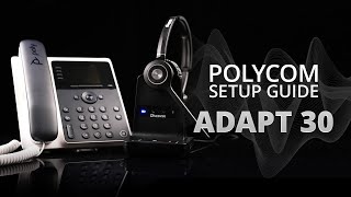 Compatible Polycom Wireless Headset Setup Guide Discover Adapt 30 [upl. by Derby]