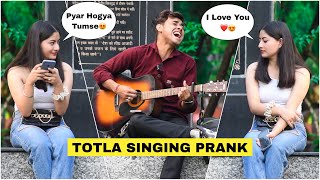 Totla Prank amp Singing Heer Ranjha Rito Riba Song In Public  Shocking😱 Girl Reactions  Jhopdi K [upl. by Abdel]