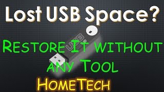 How to restore Lost space USB Drive to full capacity Without any Tool  Fix USB drive shows 0 bytes [upl. by Acissehc]