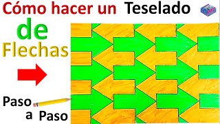 Como hacer un teselado irregular usando flechas paso a paso [upl. by Shipley411]