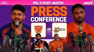 PKL 11 M2  Dabang Delhi vs U Mumba Press Conference ft Naveen Kumar amp Sunil Malik [upl. by Aniluj]