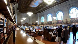 ⁴ᴷ Walking Tour of The New York Public Library Main Branch Stephen A Schwarzman Building [upl. by Ylek]