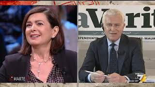 Boldrini vs Belpietro Occupiamoci degli italiani Limmigrazione è un problema professoressa [upl. by Airdnaxila]