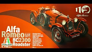 Alfa Romeo 8C 2300 Roadster Italeri 112 Full Video [upl. by Enylcaj816]