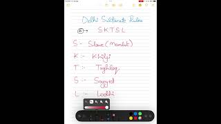 Mnemonic 02  Delhi Sultanate Chronology upsc uppcs ytshorts youtubeshorts viral bpsc [upl. by Naitsirhk]