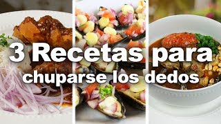 3 Recetas para chuparse los dedos  Sabores del Perú [upl. by Shwalb81]