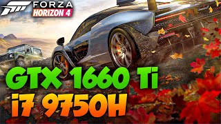 Forza Horizon 4 intel i7 9750H  GTX 1660 Ti  FPS Benchmark test  Ultra settings  1080P [upl. by Nivloc]