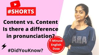 Content Vs Content  Heteronyms  Same Spelling Different Pronunciation and Meaning  EngliTales [upl. by Doerrer]