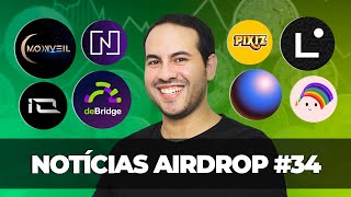 VÁRIOS AIRDROPS PARA SACAR E GANHAR LINEA MOONVEIL IONET BUBBLE LAYERZERO PIXIZ LINGO E [upl. by Tila]