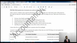 ACCA F6 UK  Residence  AccountancyTubecom [upl. by Yatnuahc240]