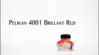 inchiostro Pelikan 4001 rosso recensione  inks test review [upl. by Llabmik]