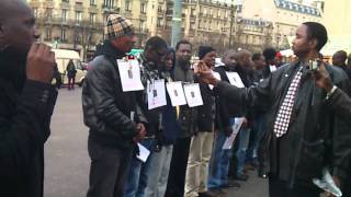 Manifestation commémoration des pendaisons dInal à Paris [upl. by Ennazus]