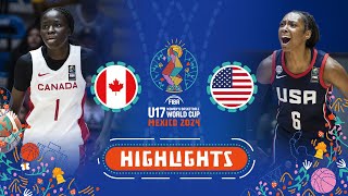 Final Canada 🇪🇸 vs USA 🇫🇷  Extended Highlights  FIBA U17 Womens Basketball World Cup 2024 [upl. by Linders]