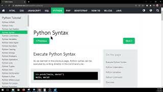 W3schools Python Syntax [upl. by Ynaoj]