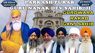 Gurudwara Rakab Ganj Sahib Delhi Live Parkash Purab Guru Nanak Dev Sahib Ji [upl. by Eldin369]