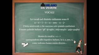 Corso online dialetto milanese  lezione 2 [upl. by Isabea]