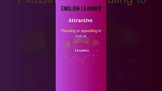 English Word  Attractive  Meaning With An Example englishwords english attractive [upl. by Amalle]